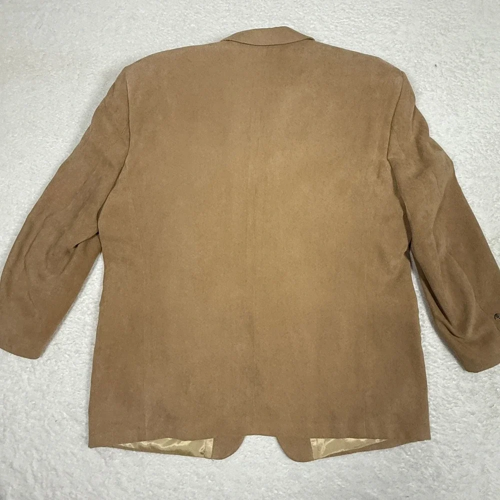 Andrew Fezza Mens 48R Tan Corduroy Blazer Jacket Three Button Sport‎ Coat